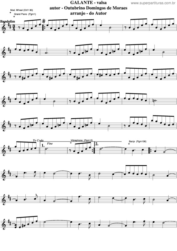 Partitura da música Elegante v.10