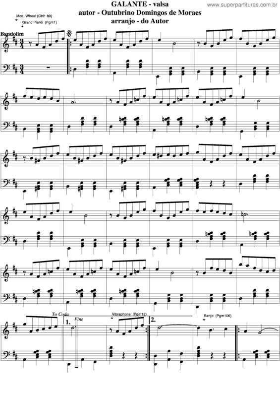 Partitura da música Elegante v.11