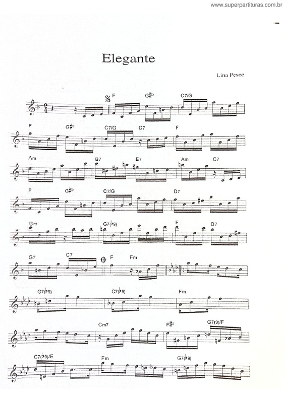 Partitura da música Elegante v.13
