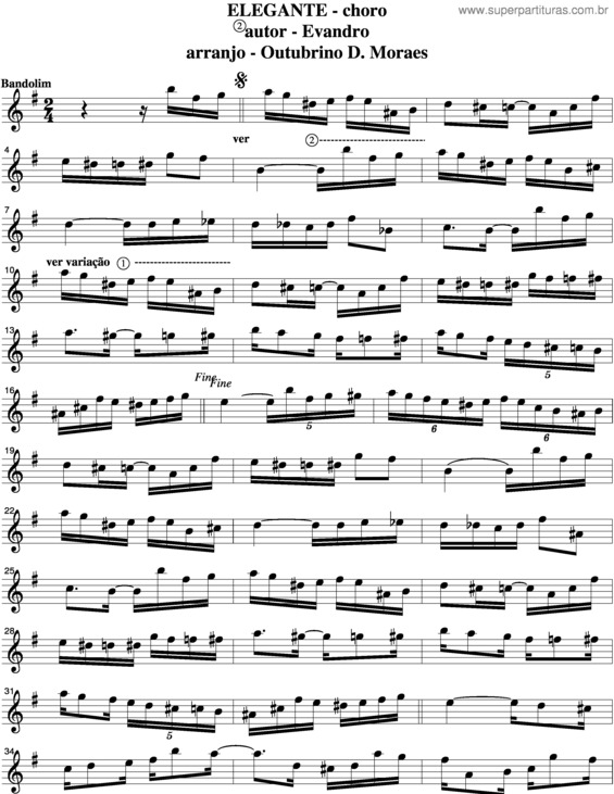 Partitura da música Elegante v.2