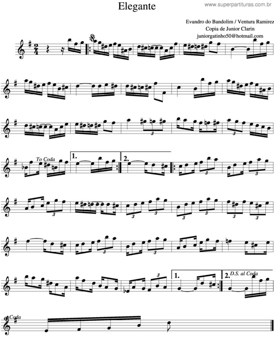 Partitura da música Elegante v.3