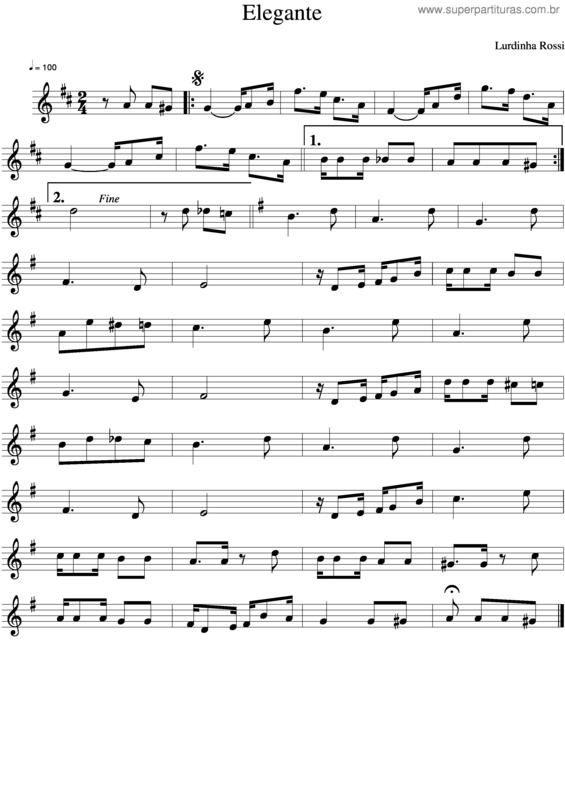 Partitura da música Elegante v.4