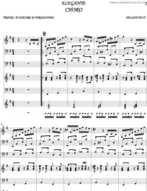 Partitura da música Elegante v.6