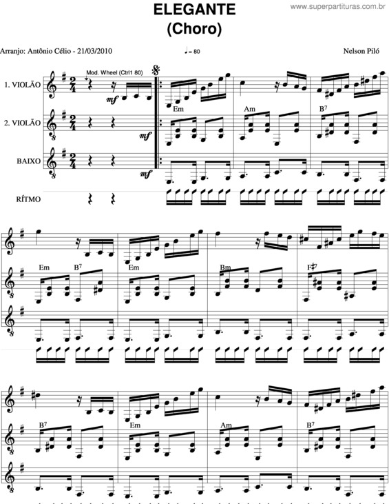 Partitura da música Elegante v.7