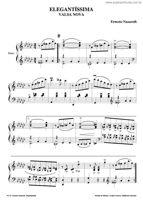 Partitura da música Elegantíssima v.2