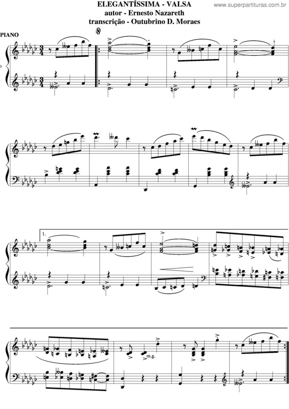 Partitura da música Elegantíssima v.4