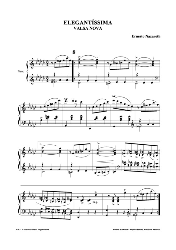 Partitura da música Elegantíssima v.5