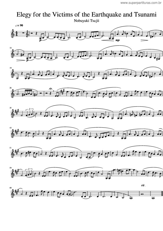 Partitura da música Elegy For The Victims Of The Earthquake And Tsunami v.2