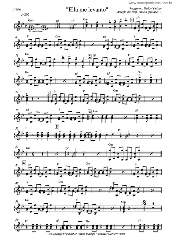 Partitura da música Ella Me Levantó