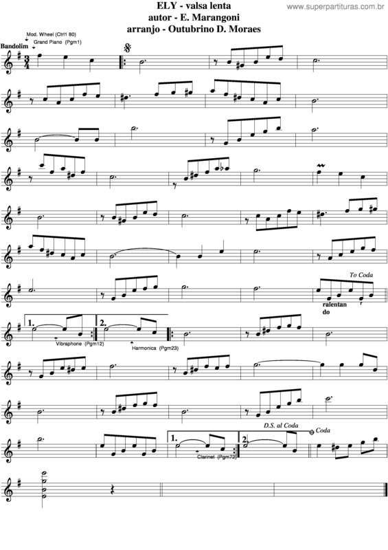 Partitura da música Ely v.3