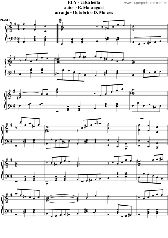 Partitura da música Ely v.5