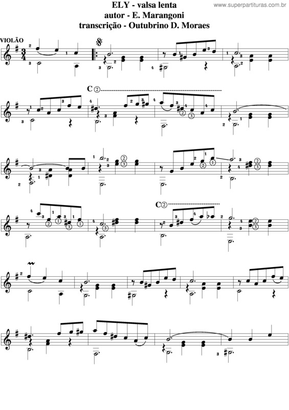 Partitura da música Ely v.6