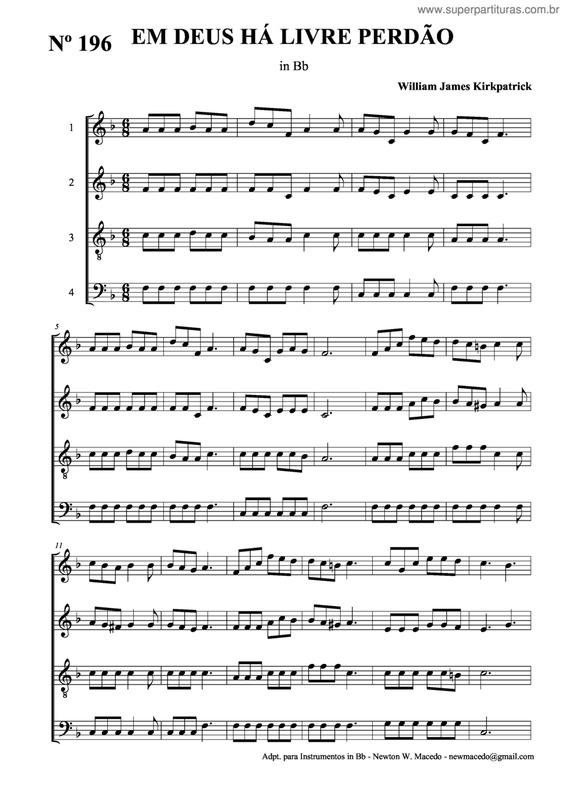 Partitura da música Em Deus Há Livre Perdão