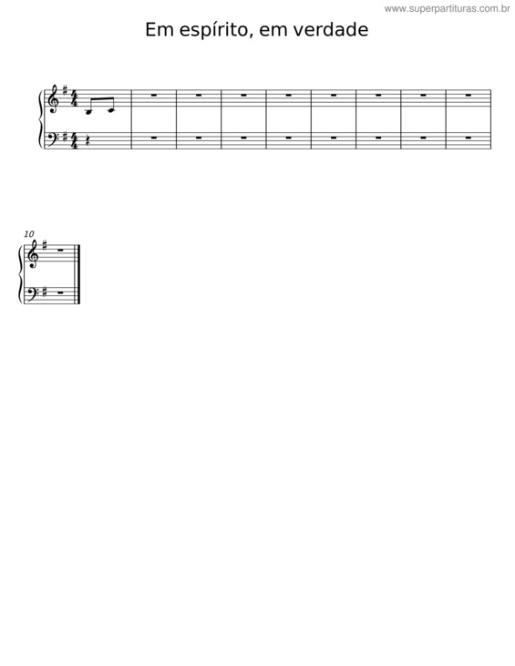 Partitura da música Em Espírito, Em Verdade v.13