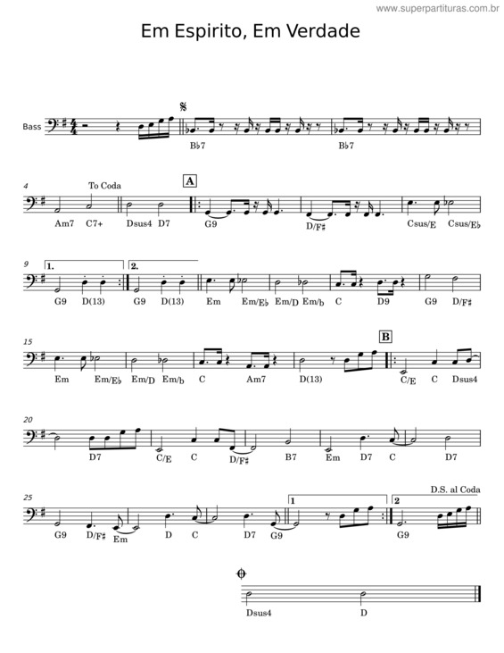 Partitura da música Em Espirito, Em Verdade v.14
