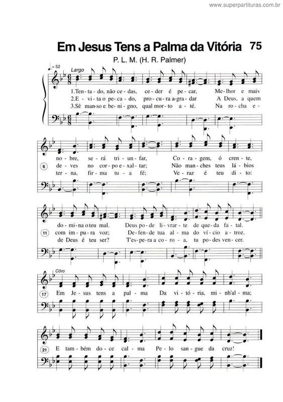 Partitura da música Em Jesus Tens A Palma Da Vitória
