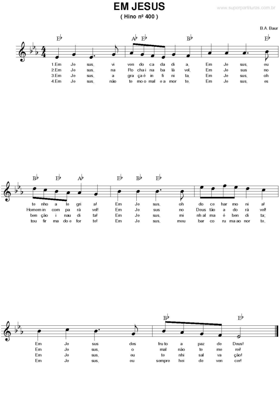 Partitura da música Em Jesus v.2