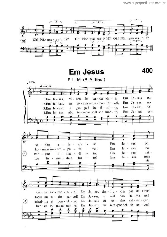 Partitura da música Em Jesus v.3