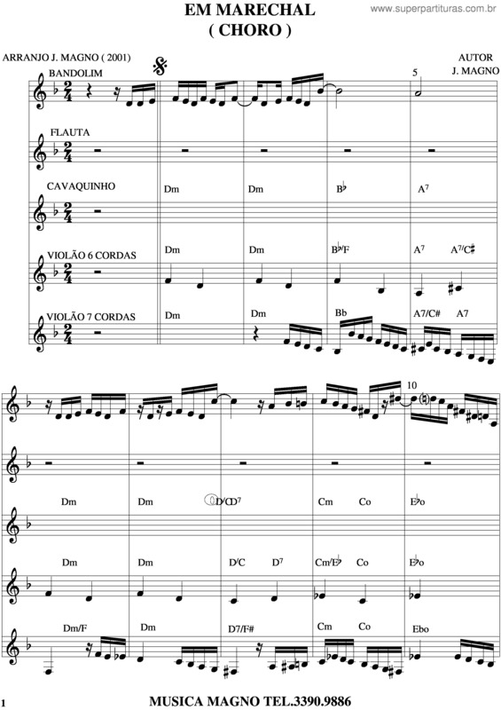 Partitura da música Em Marechal