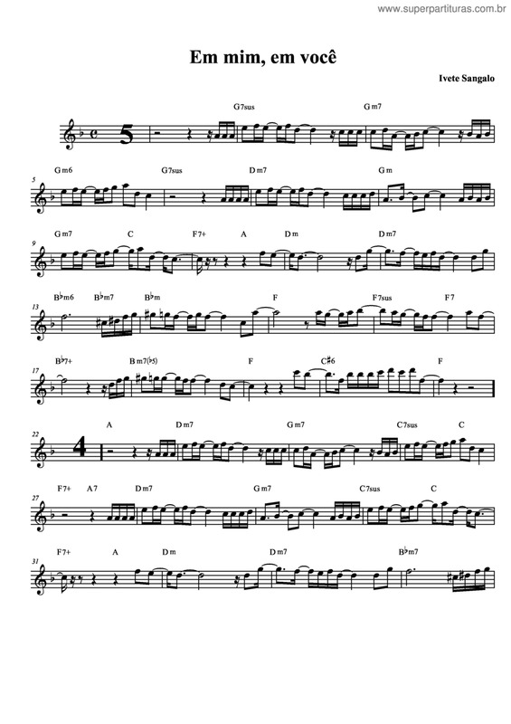 Partitura da música Em Mim, Em Você v.4