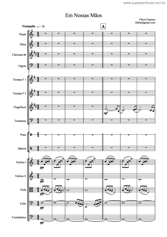 Partitura da música Em nossas mãos