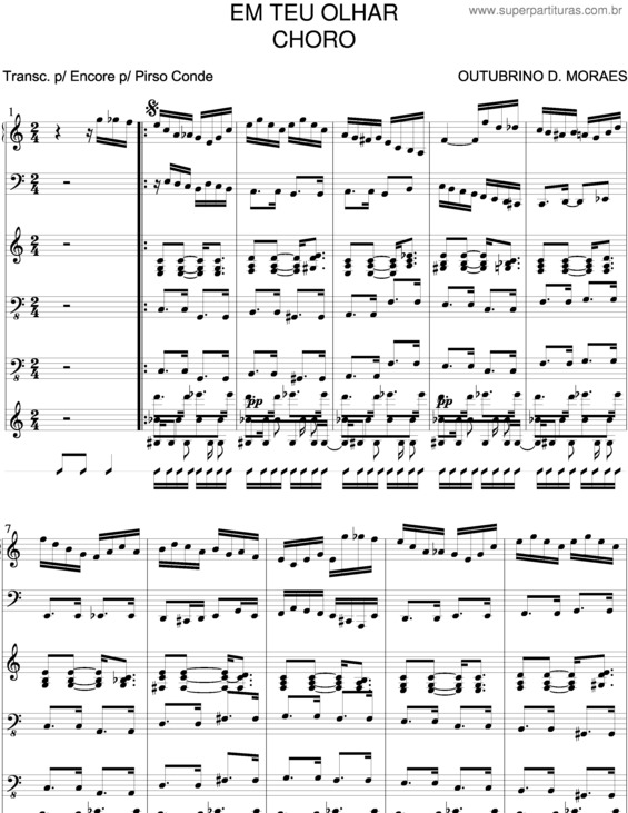 Partitura da música Em Teu Olhar v.2