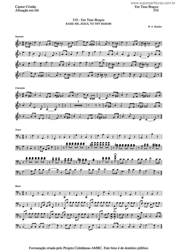 Partitura da música Em Teus Braços v.3