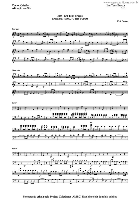 Partitura da música Em Teus Braços v.4