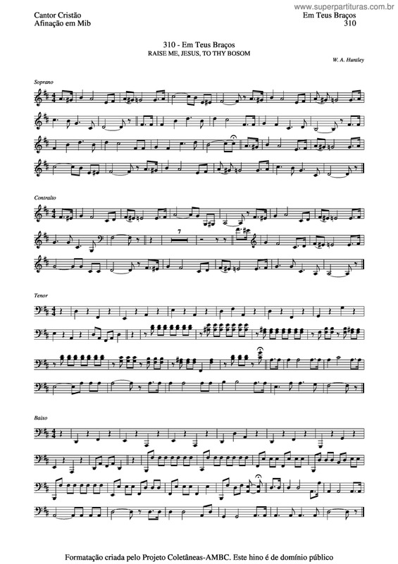 Partitura da música Em Teus Braços v.5