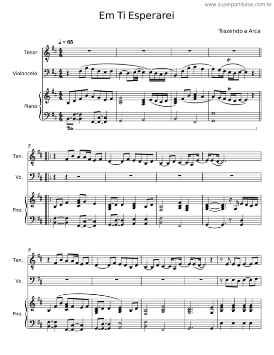 Partitura da música Em Ti Esperarei