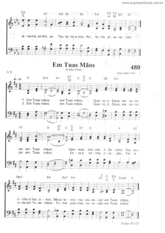 Partitura da música Em Tuas Mãos