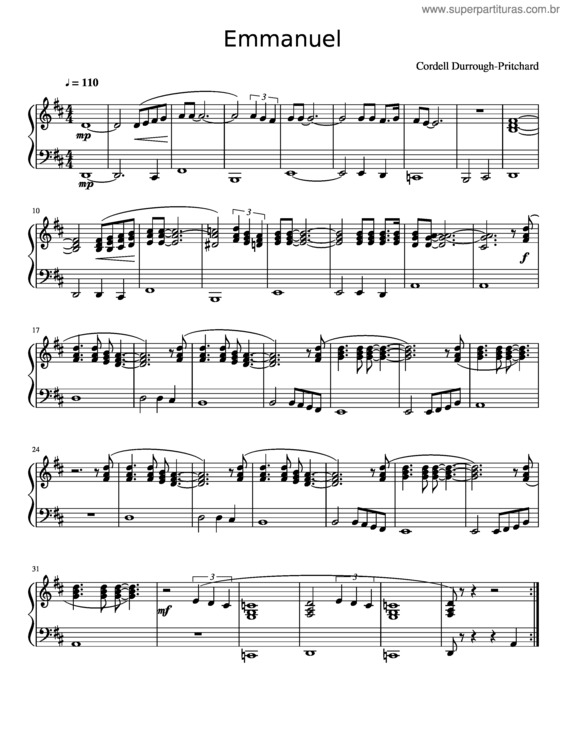 Partitura da música Emanuel v.7