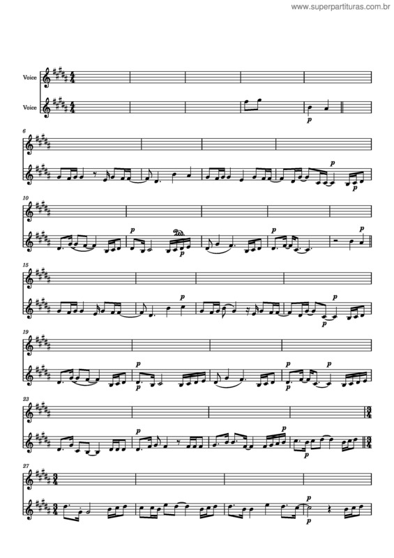 Partitura da música Emaús – Morada
