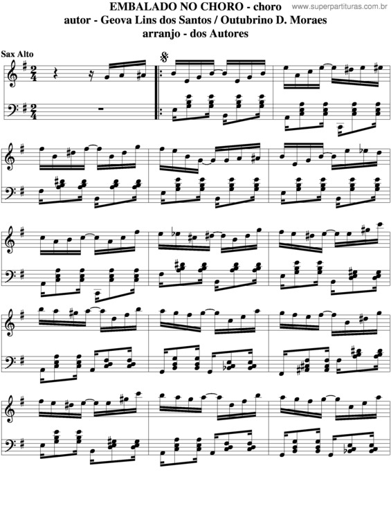 Partitura da música Embalado No Choro v.5