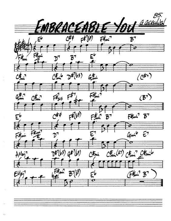 Partitura da música Embraceable You v.3