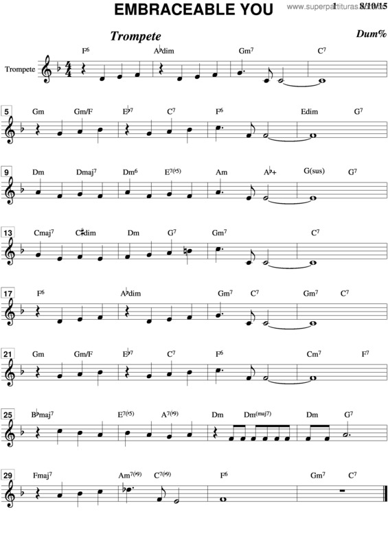 Partitura da música Embraceable You