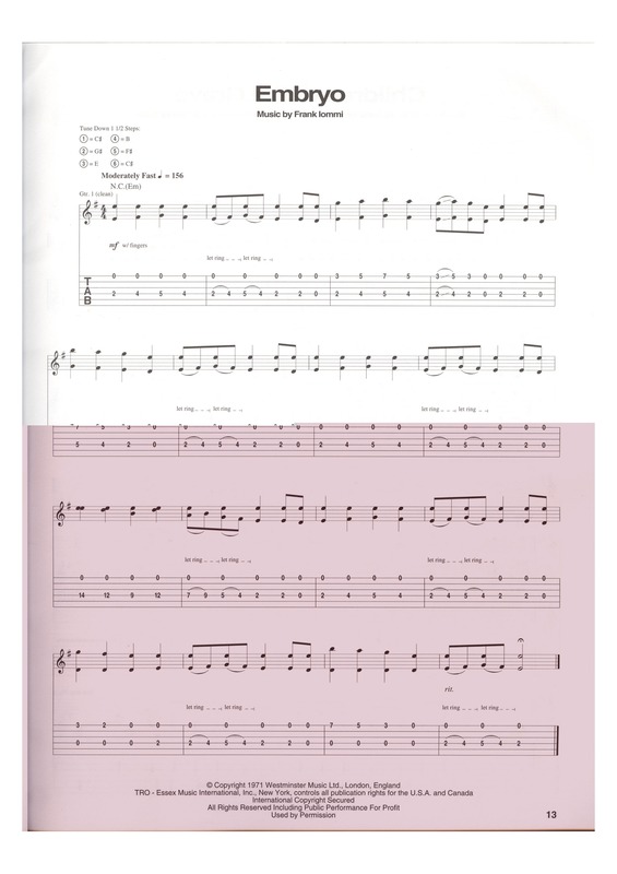 Partitura da música Embryo v.4