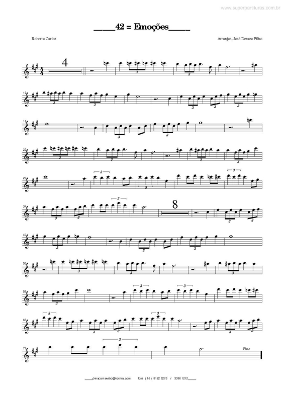 Partitura da música Emoções v.3