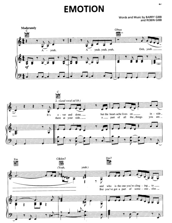 Partitura da música Emotion v.2