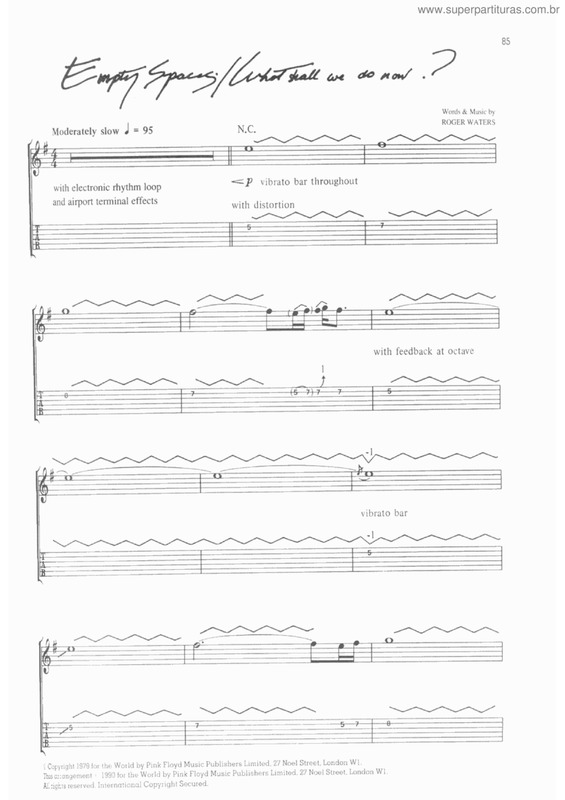 Partitura da música Empty spaces / what shall we do now