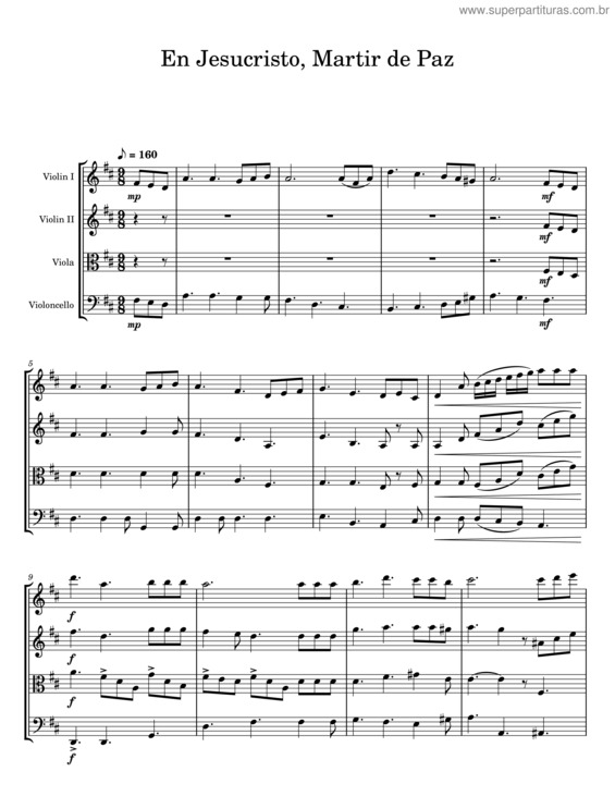 Partitura da música En Jesucristo, Martir De Paz