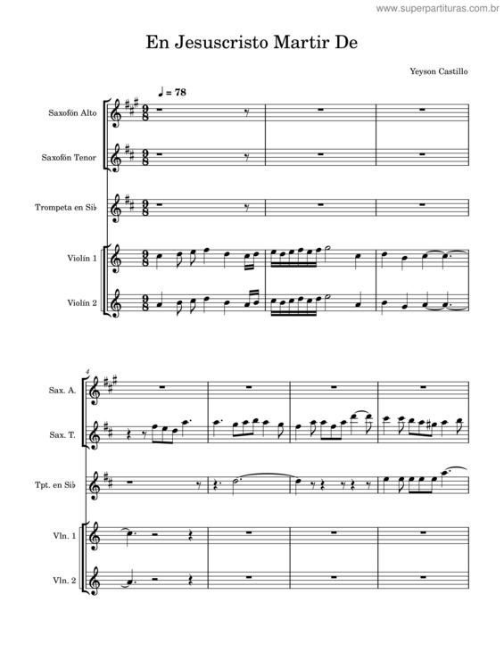 Partitura da música En Jesucristo Martir De Paz