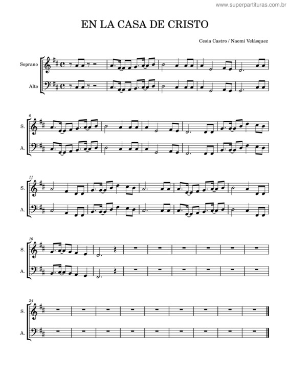 Partitura da música En La Casa De Cristo