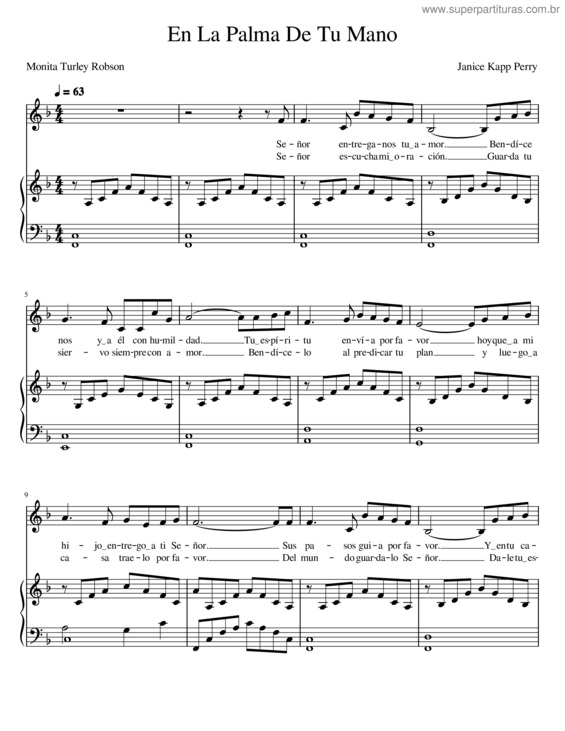 Partitura da música En La Palma De Tu Mano