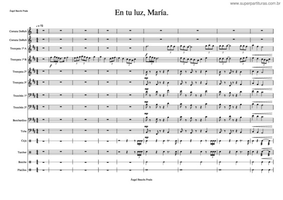 Partitura da música En Tu Luz, María.