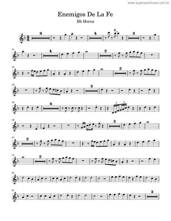 Partitura da música Enamigos De La Fe