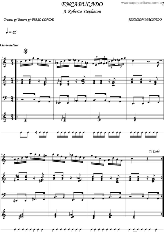 Partitura da música Encabulado v.4