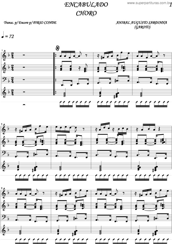 Partitura da música Encabulado v.5