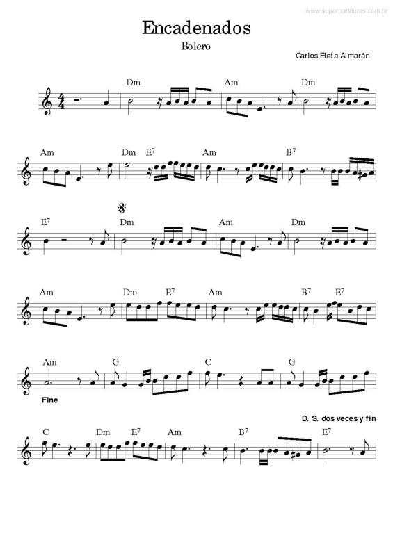 Partitura da música Encadenados