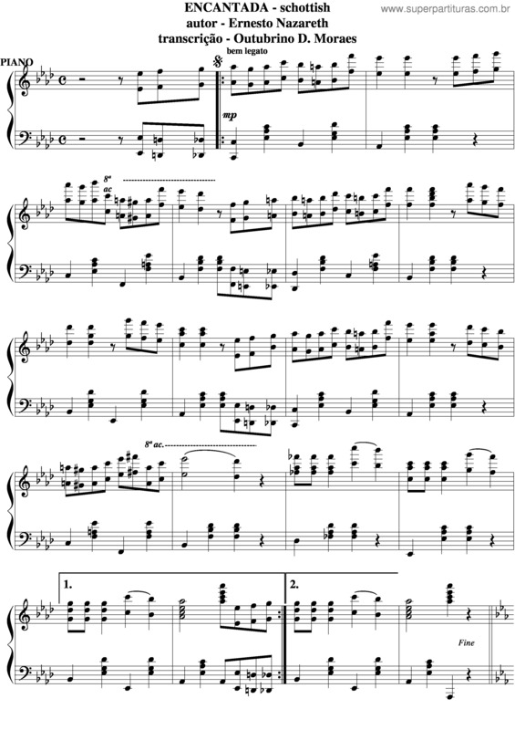 Partitura da música Encantada v.2